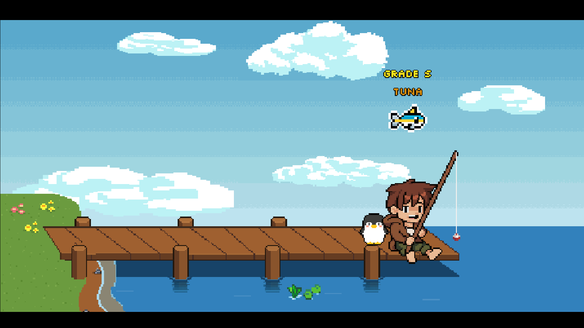 Pier Pals: landing a catch